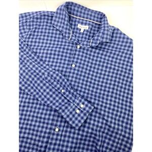 Peter Millar Long Sleeve Button Down Shirt‎ Mens X-Large Blue Check Cotton Golf